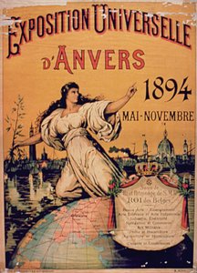 Plakat for verdensutstillingen i Antwerpen, mai-november 1894
